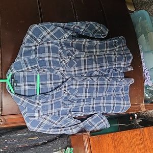 3/4 Sleeve Plaid Shirt